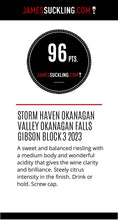 Load image into Gallery viewer, 2023 Storm Haven Vineyard Gibson-Block 3 'Blue Label' Riesling